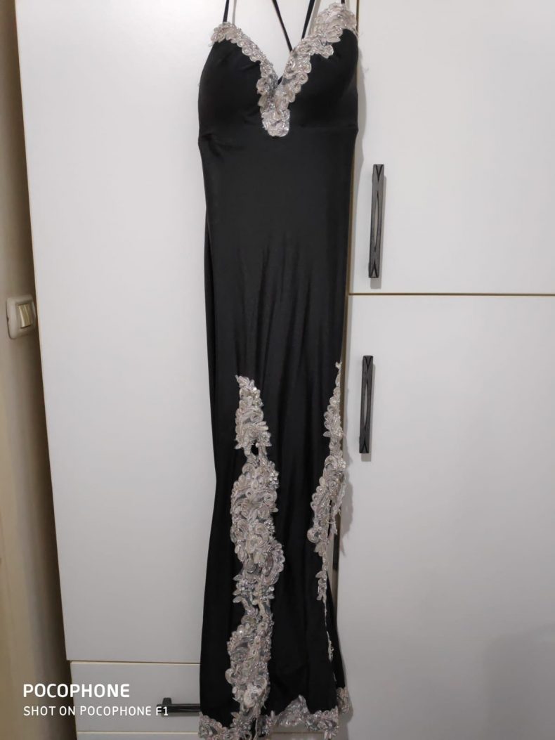 שמלת ערב בעיצוב אישי למכירה -ארוכה , תחרה רקומה